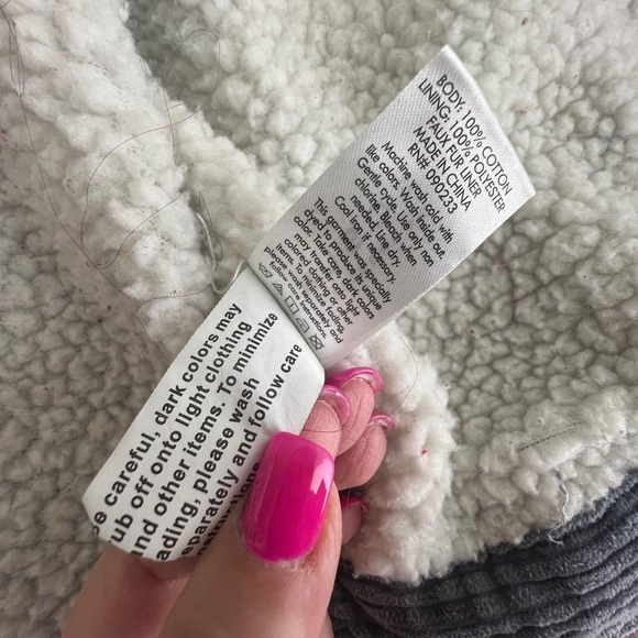 Pacsun Corduroy Trucker Jacket Women XSmall Gray Sherpa Cozy Gorpcore Retro - Picture 9 of 13